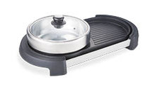 2-in-1 Electric Grill with Hot Pot 