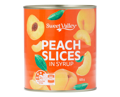 Sweet Valley Peach Slices in Syrup 825g