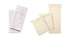 Organic Cotton Bags or Tea Towel 2pk 