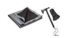  Heavy Duty Tarp, Mesh Floor Mat or Hatchet