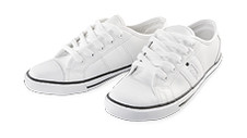 Women’s White & Navy Trim Casual Shoes 