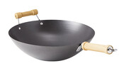 Black Carbon Steel Wok 35cm