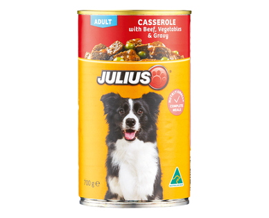 Julius Dog Food Casserole with Beef &amp; Gravy 700g