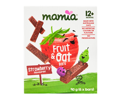 Mamia® Fruit &amp; Oat Bars 90g - Strawberry 12mth+