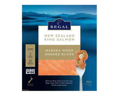 Regal New Zealand King Salmon Manuka Wood Smoked Slices 100g