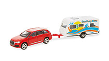 Assorted Die Cast Cars with Trailer 