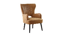 Faux Leather Wingback Armchair 