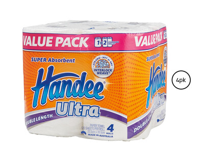 Handee Paper Towel Double Length 4pk