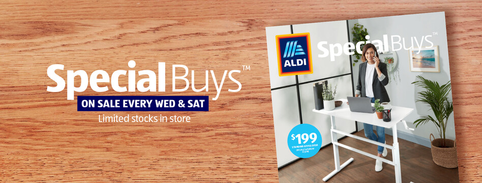 ALDI special buys™ new range every Wednesday and Saturday