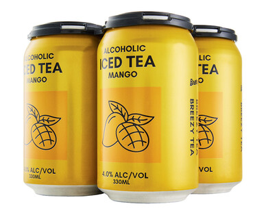 Breezy-T Mango Alcoholic Iced Tea 4 x 330ml