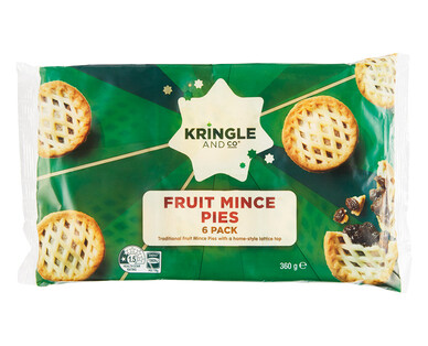 Kringle &amp; Co. Fruit Mince Pies 360g 6pk