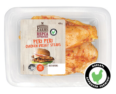 Freedom Farms Marinated RSPCA Approved Chicken Breast Steaks 400g