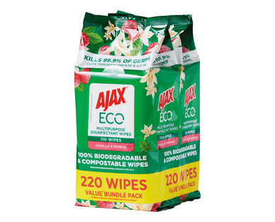 Ajax Eco Multipurpose Cleaning Wipes 220pk