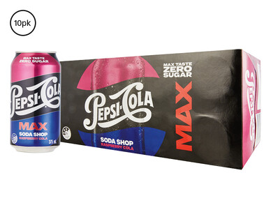 Pepsi Max Raspberry Cola 10 x 375ml