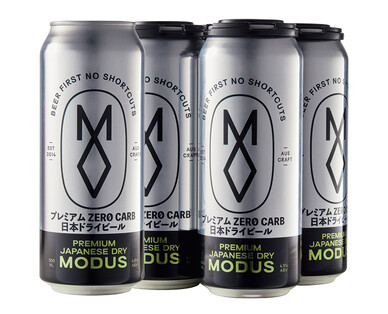 Modus Zero Carb Japanese Style Dry Lager 4 x 500ml