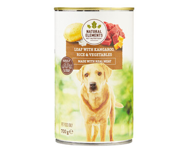 Natural Elements Pet Nutrition Loaf with Kangaroo, Rice &amp; Vegetables 700g