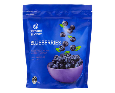 Orchard &amp; Vine Frozen Blueberries 500g