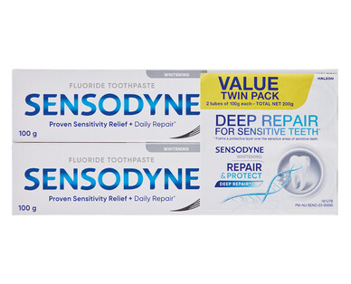 Sensodyne Repair &amp; Protect + Whitening Toothpaste 2 x 100g