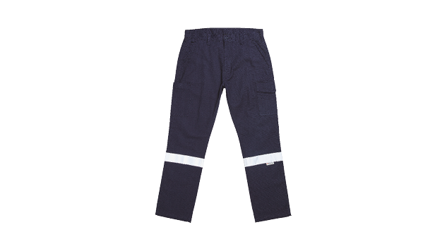 Mens Navy or Reflective Cargo Work Pants