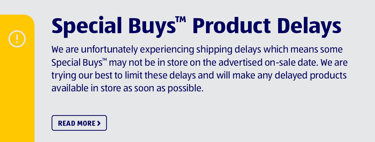 Special Buys Product Delays