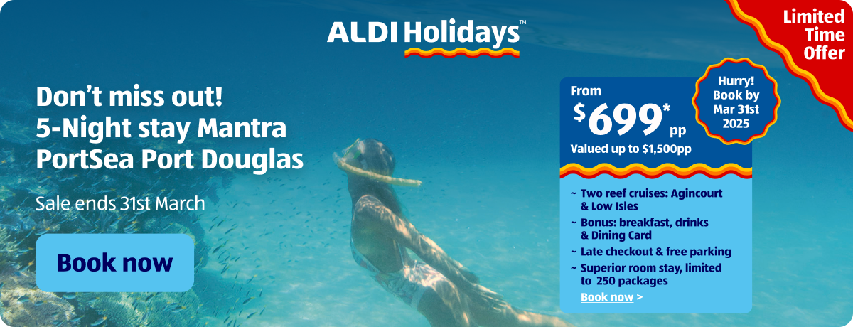 ALDI Holidays Flash Sale Port Douglas