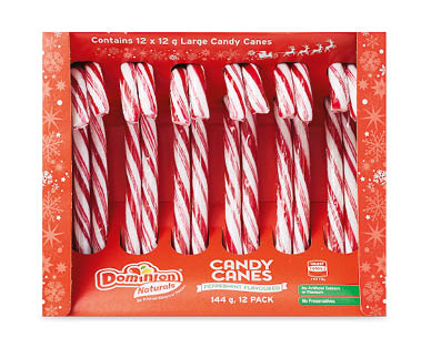 Dominion Naturals Candy Canes 12pk/144g - ALDI Australia