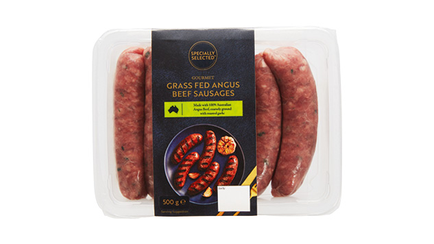 Specially Selected Grass Fed Angus Beef Sausages 500g